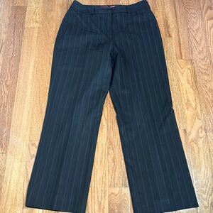 ANNE KLEINE WOMEN DRESS PANTS BLACK WITH RED AND WHITE STRIPES wide legs size 10